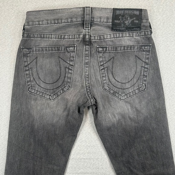 True Religion Other - VTG True Religion Bobby Jeans Mens 30 Straight Leg Gray Faded Denim USA Made